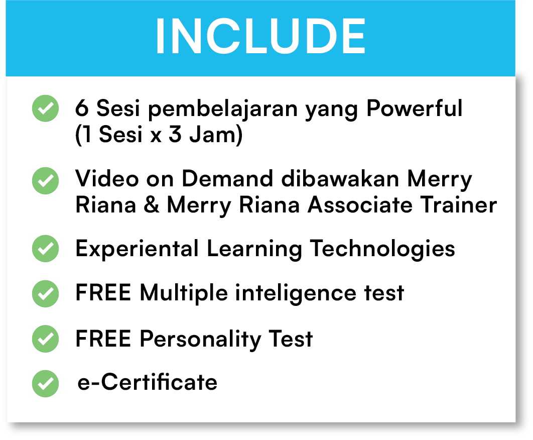 Perlengkapan belajar Kursus Online I Can!